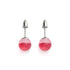 Vermillon foncé | Argent sterling .925 | Boucles d'Oreilles Sirène Verre
